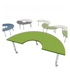 Podz Kidney Table Height Adjustable Parchment