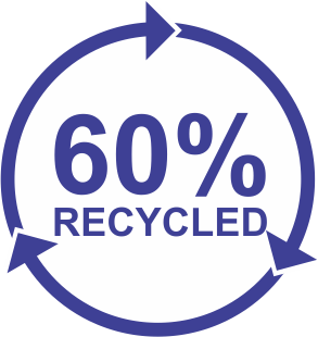60% Recycled Material